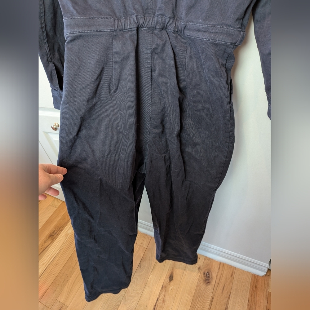 FRANK & OAK Women Romper Size M Navy Blue Straight Leg Buttons Closure - Picture 8 of 16
